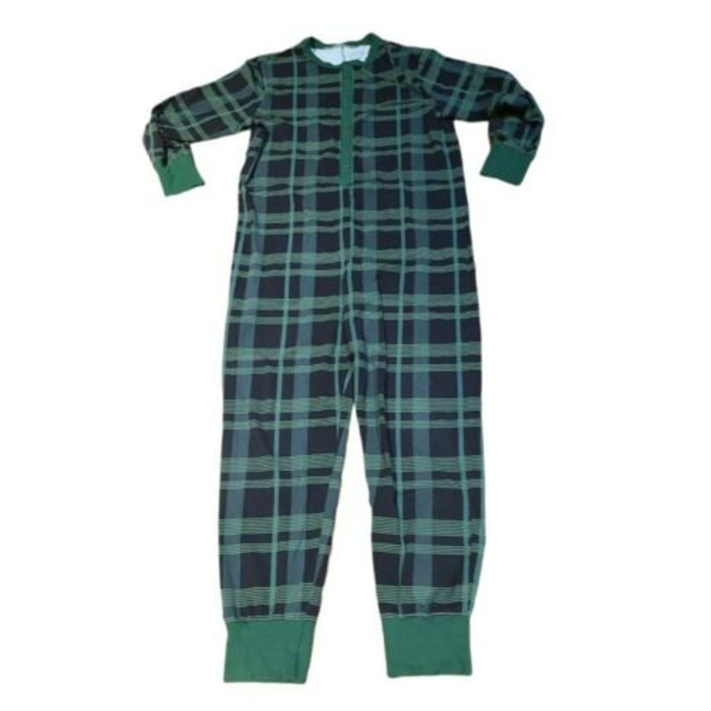 Hearth & Hand Magnolia Green Flannel Pajamas One-Piece Mens Large
